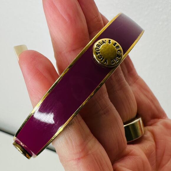 Victoria's Secret Purple & Gold Bangle Monogram Bracelet - Picture 1 of 15